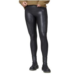 Spanx Faux Leather Motto Leggings Sz Small